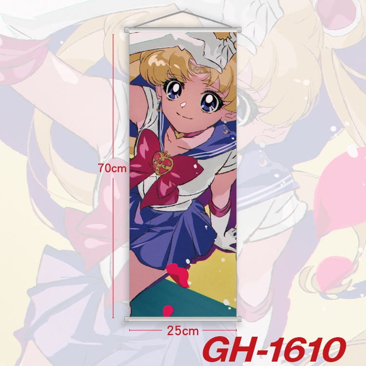 sailormoon Plastic Rod Cloth Small Hanging Canvas Painting Wall Scroll 25x70cm price for 5 pcs GH-1610A
