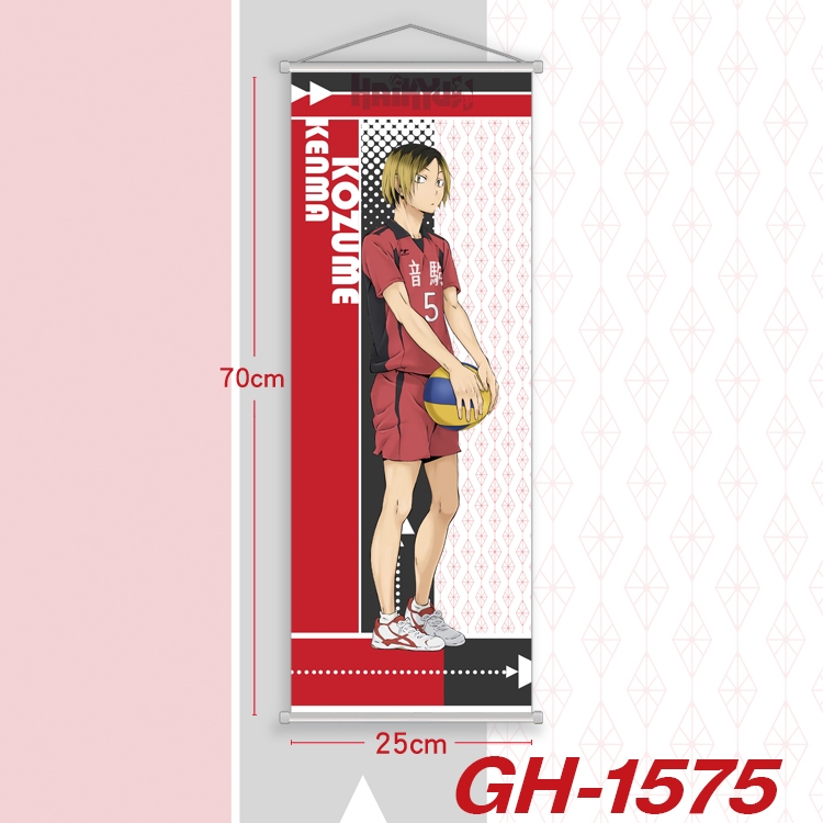 Haikyuu!! Plastic Rod Cloth Small Hanging Canvas Painting Wall Scroll 25x70cm price for 5 pcs GH-1575A