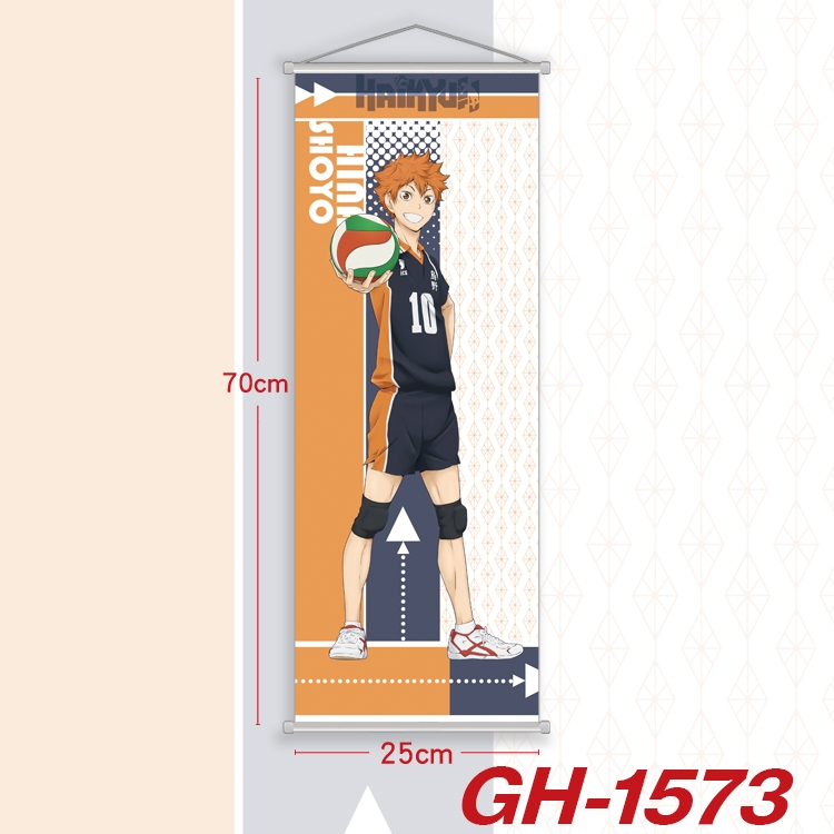 Haikyuu!! Plastic Rod Cloth Small Hanging Canvas Painting Wall Scroll 25x70cm price for 5 pcs GH-1573A
