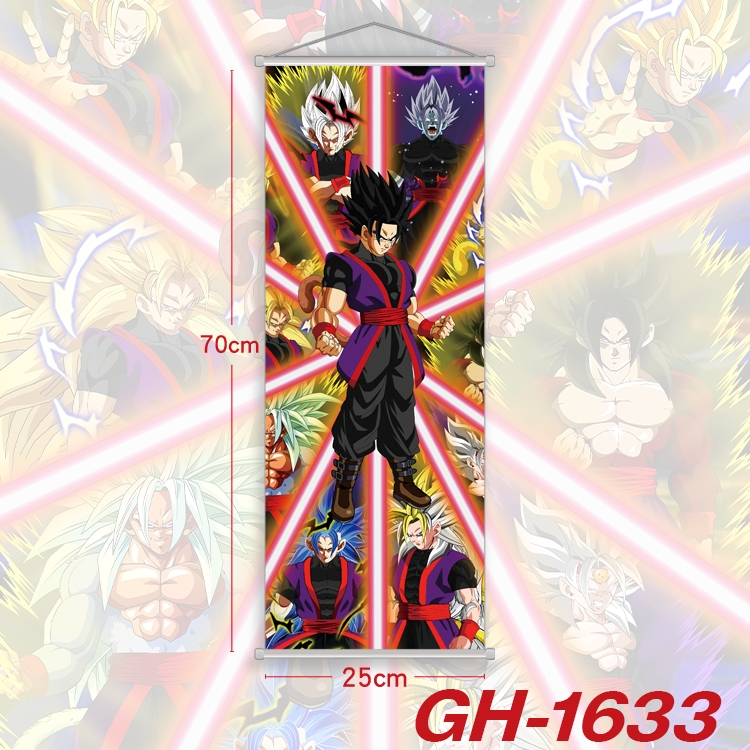 DRAGON BALL Plastic Rod Cloth Small Hanging Canvas Painting Wall Scroll 25x70cm price for 5 pcs GH-1633A