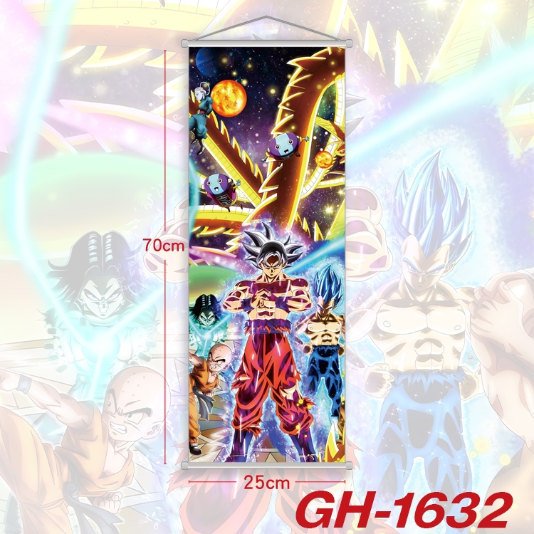 DRAGON BALL Plastic Rod Cloth Small Hanging Canvas Painting Wall Scroll 25x70cm price for 5 pcs GH-1632A