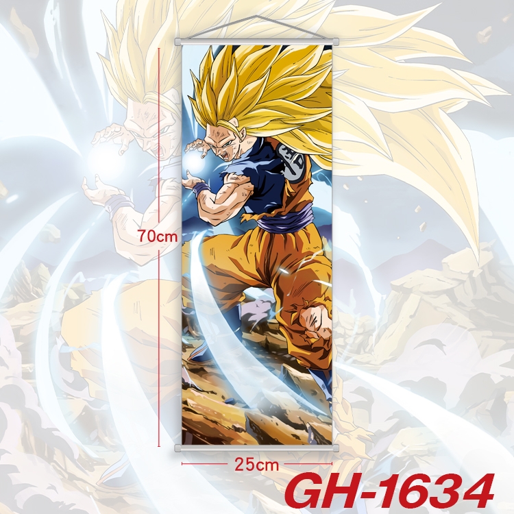 DRAGON BALL Plastic Rod Cloth Small Hanging Canvas Painting Wall Scroll 25x70cm price for 5 pcs GH-1634A