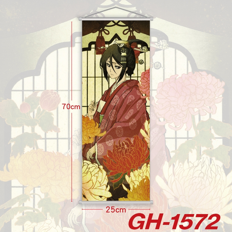 Bleach Plastic Rod Cloth Small Hanging Canvas Painting Wall Scroll 25x70cm price for 5 pcs GH-1572A