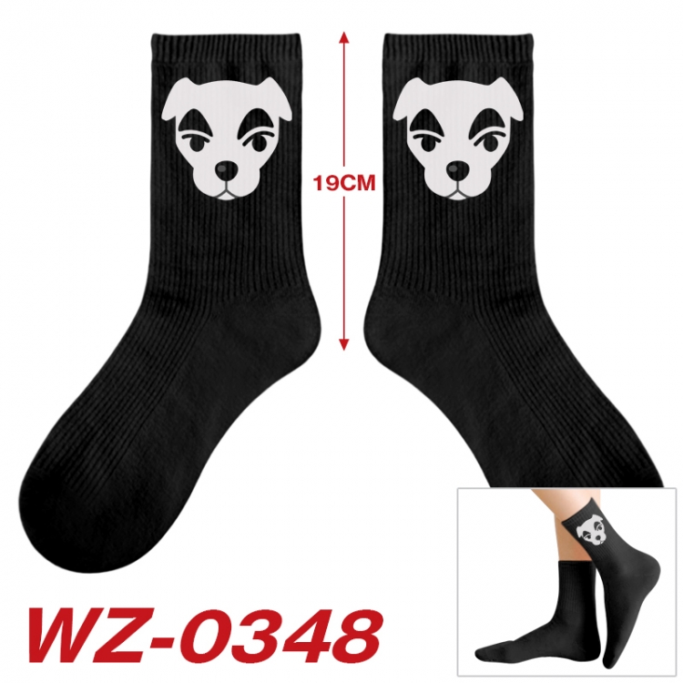 Animal Crossing Anime printing medium sock tube height 19cm price for  5 pairs