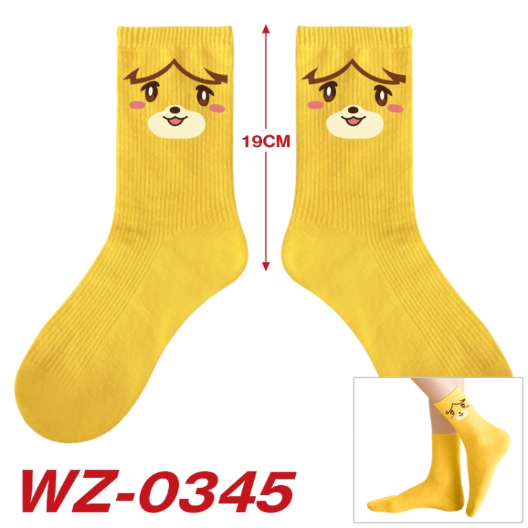 Animal Crossing Anime printing medium sock tube height 19cm price for  5 pairs