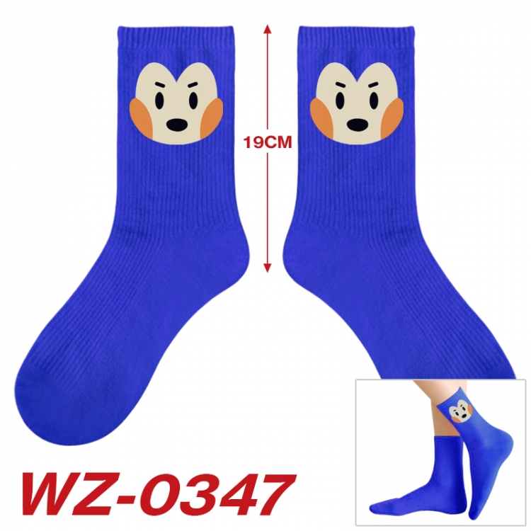 Animal Crossing Anime printing medium sock tube height 19cm price for  5 pairs