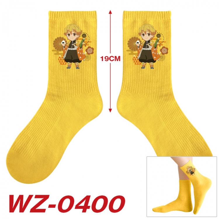 Demon Slayer Kimets Anime printing medium sock tube height 19cm price for  5 pairs WZ-0400