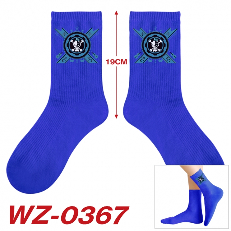 One Piece Anime printing medium sock tube height 19cm price for  5 pairs WZ-0367