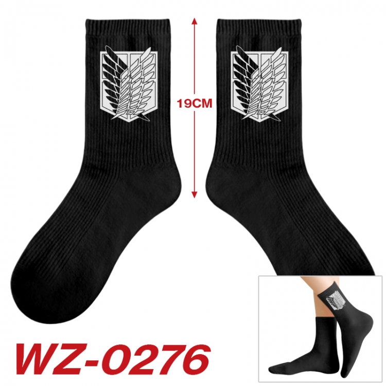 Shingeki no Kyojin Anime printing medium sock tube height 19cm price for  5 pairs WZ-0276