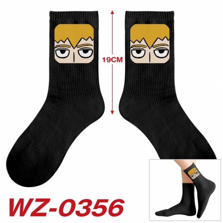 Mob Psycho 100 Anime printing medium sock tube height 19cm price for  5 pairs WZ-0356