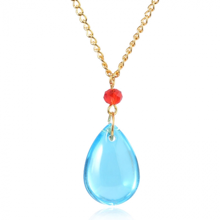Howls Moving Castle Hall water drop necklace anime cosplay pendant collar OPP packaging price for 5 pcs
