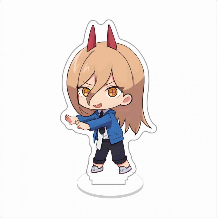 Chainsaw man Double layer Anime characters acrylic Standing Plates Keychain 10cm