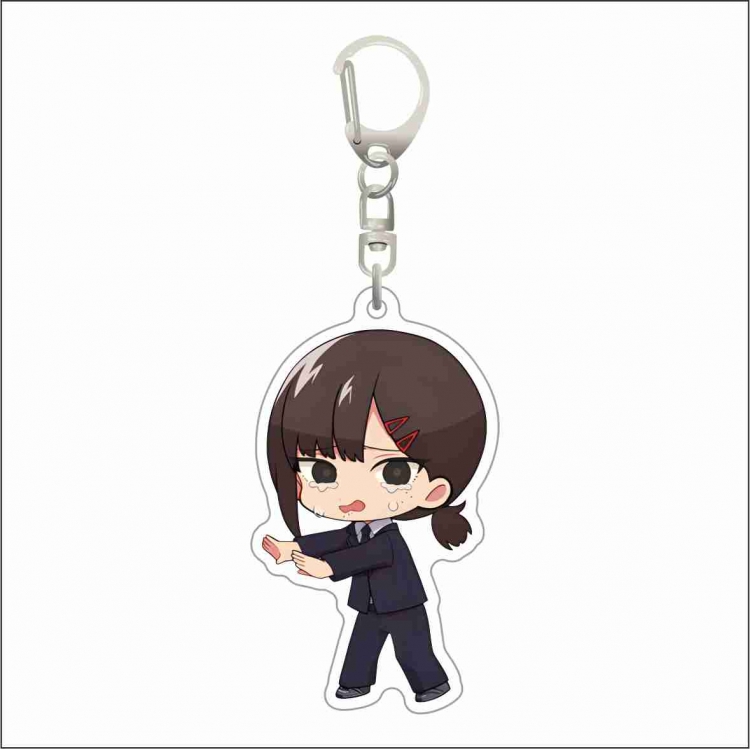 Chainsaw man Acrylic D button bag pendant key chain price for 5 pcs