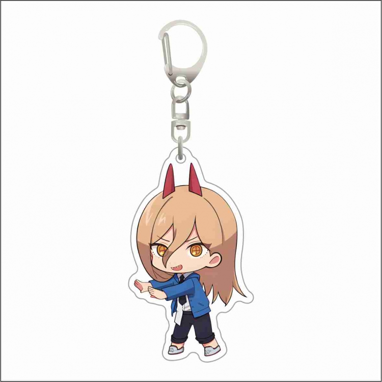 Chainsaw man Acrylic D button bag pendant key chain price for 5 pcs