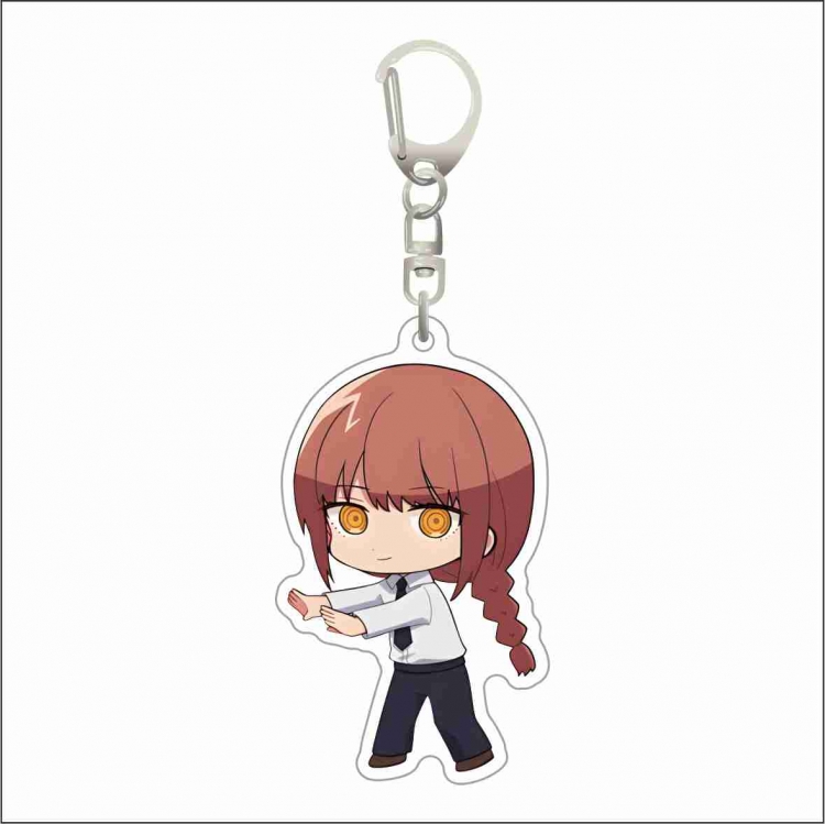 Chainsaw man Acrylic D button bag pendant key chain price for 5 pcs