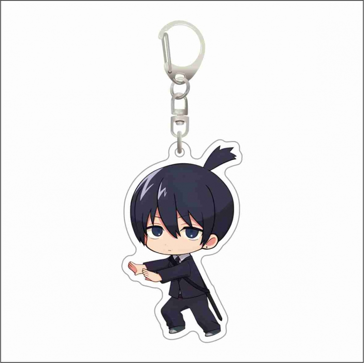 Chainsaw man Acrylic D button bag pendant key chain price for 5 pcs