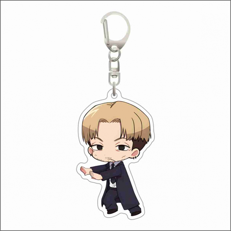 Chainsaw man Acrylic D button bag pendant key chain price for 5 pcs