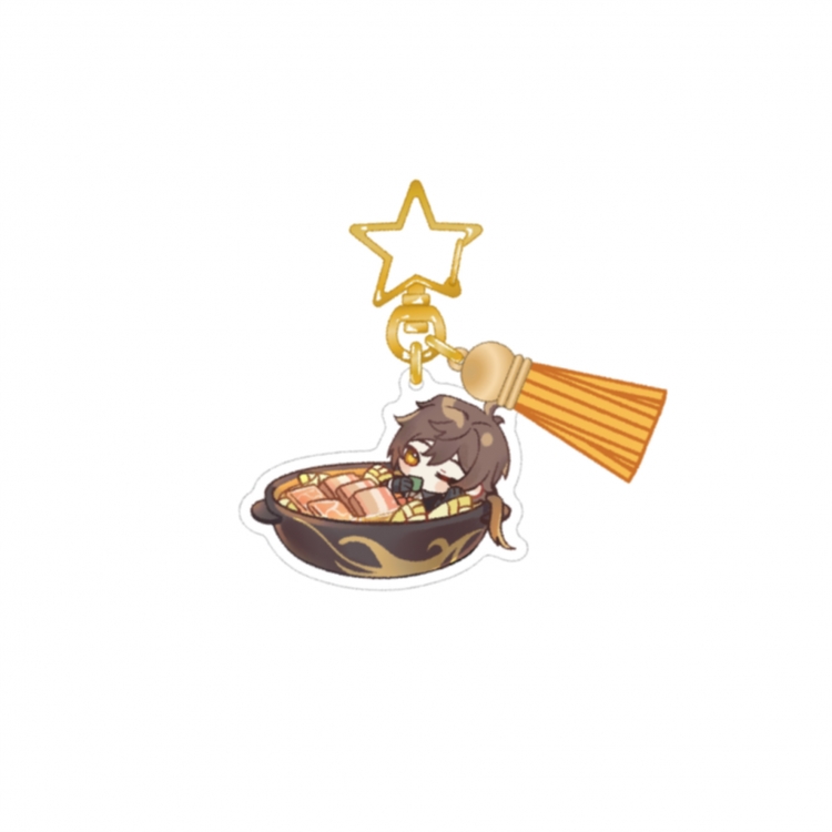 Genshin Impact Epoxy Keychain Bag Pendant Decoration Ornament price for 2 pcs
