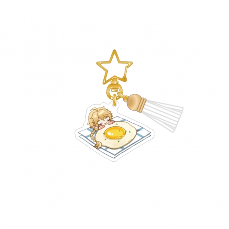 Genshin Impact Epoxy Keychain Bag Pendant Decoration Ornament price for 2 pcs