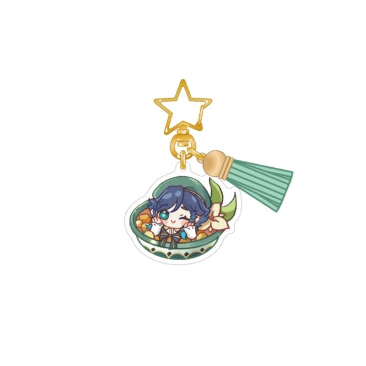 Genshin Impact Epoxy Keychain Bag Pendant Decoration Ornament price for 2 pcs