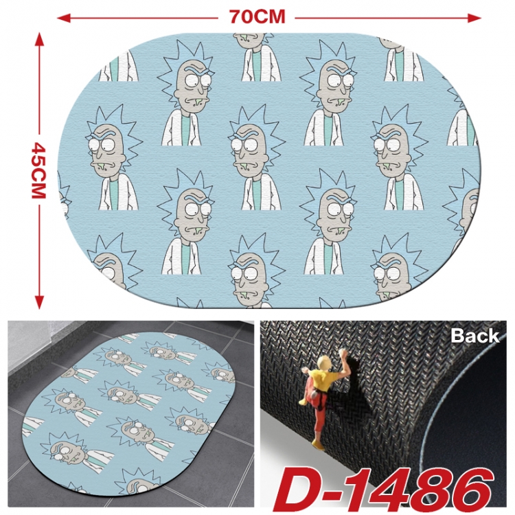 Rick and Morty  Multi-functional digital printing floor mat mouse pad table mat 70x45CM D-1486