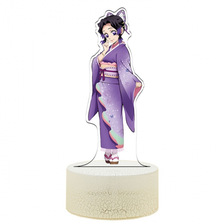 Demon Slayer Kimets Acrylic Night Light 16 Color-changing USB Interface Box Set 19X7X4CM white base