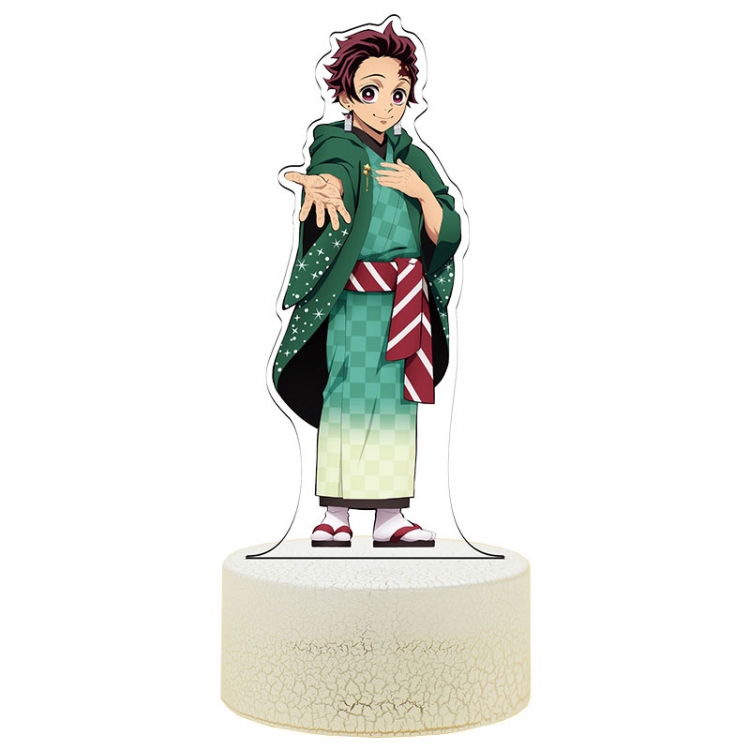 Demon Slayer Kimets Acrylic Night Light 16 Color-changing USB Interface Box Set 19X7X4CM white base