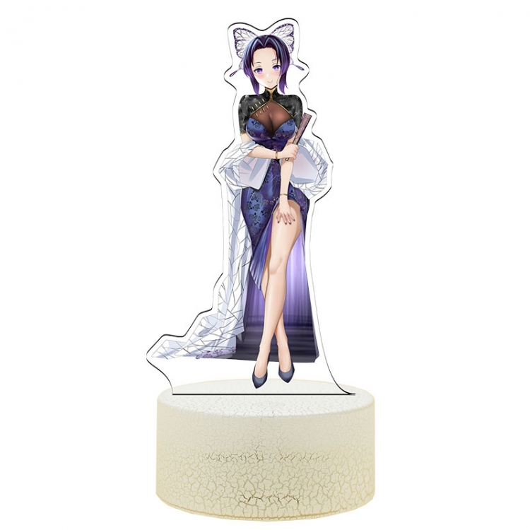 Demon Slayer Kimets Acrylic Night Light 16 Color-changing USB Interface Box Set 19X7X4CM white base