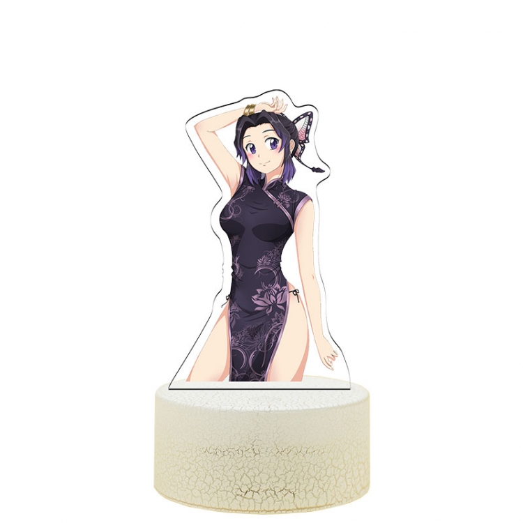 Demon Slayer Kimets Acrylic Night Light 16 Color-changing USB Interface Box Set 19X7X4CM white base