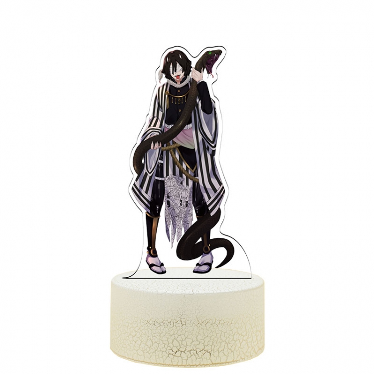 Demon Slayer Kimets Acrylic Night Light 16 Color-changing USB Interface Box Set 19X7X4CM white base