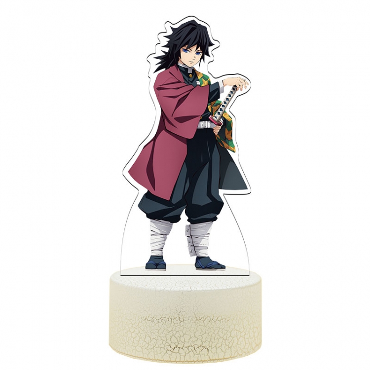 Demon Slayer Kimets Acrylic Night Light 16 Color-changing USB Interface Box Set 19X7X4CM white base