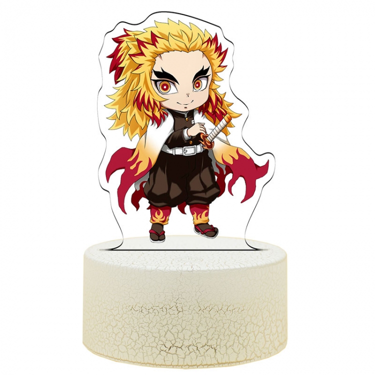 Demon Slayer Kimets Acrylic night light 16 kinds of color changing USB interface box 14X7X4CM white base