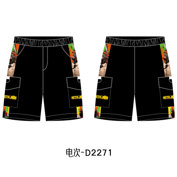 Chainsaw man Anime Print Casual Shorts Cargo Pants from S to 4XL D2271