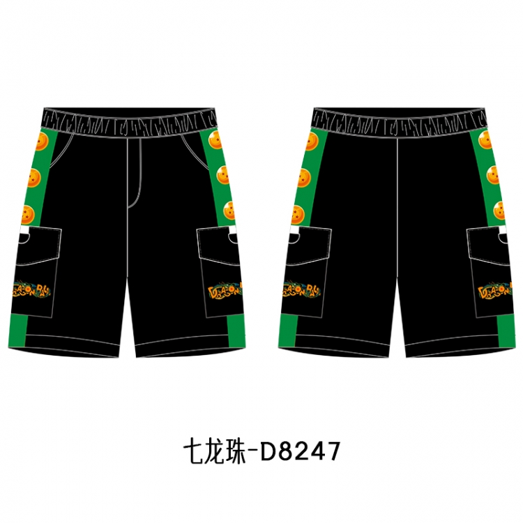 DRAGON BALL Anime Print Casual Shorts Cargo Pants from S to 4XL  D8247