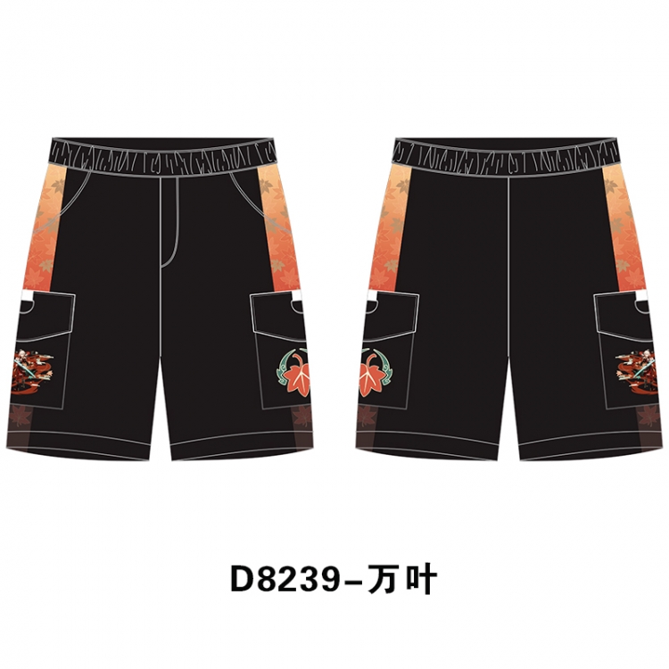 Genshin Impact Anime Print Casual Shorts Cargo Pants from S to 4XL  D8239