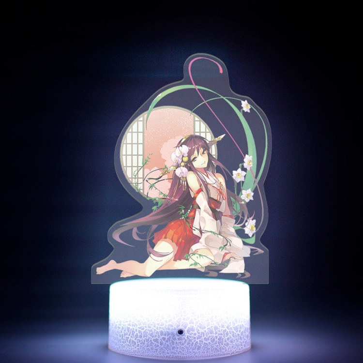 Collection Acrylic Night Light 16 Color-changing USB Interface Box Set 19X7X4CM white base