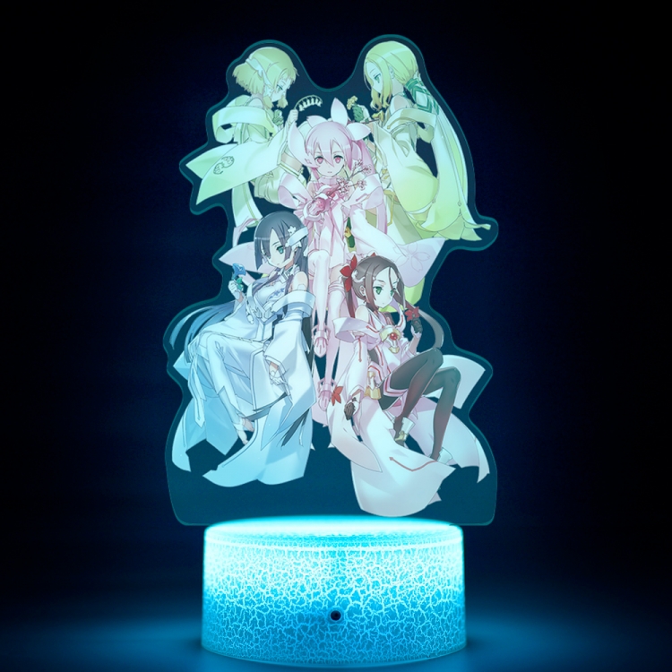 Yuki Yuna is a brave Inubouzaki.Fuu Acrylic Night Light 16 Color-changing USB Interface Box Set 19X7X4CM white base