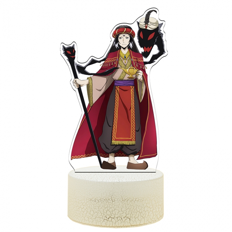 Bungo Stray Dogs Acrylic night light 16 kinds of color changing USB interface box 14X7X4CM white base