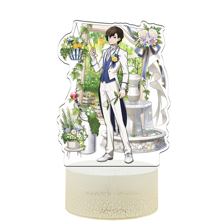 Bungo Stray Dogs Acrylic night light 16 kinds of color changing USB interface box 14X7X4CM white base