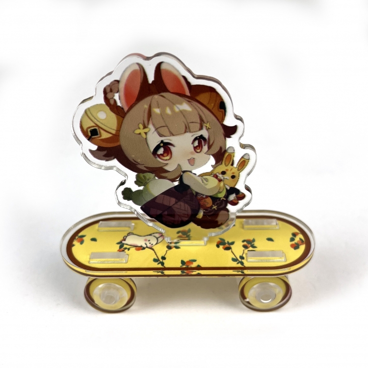Genshin Impact Creative skateboard acrylic Standing Plates ornaments price for 5 pcs