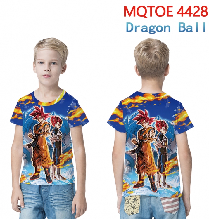 DRAGON BALL full-color printed short-sleeved T-shirt 60 80 100 120 140 160 6 sizes for children MQTOE-4428