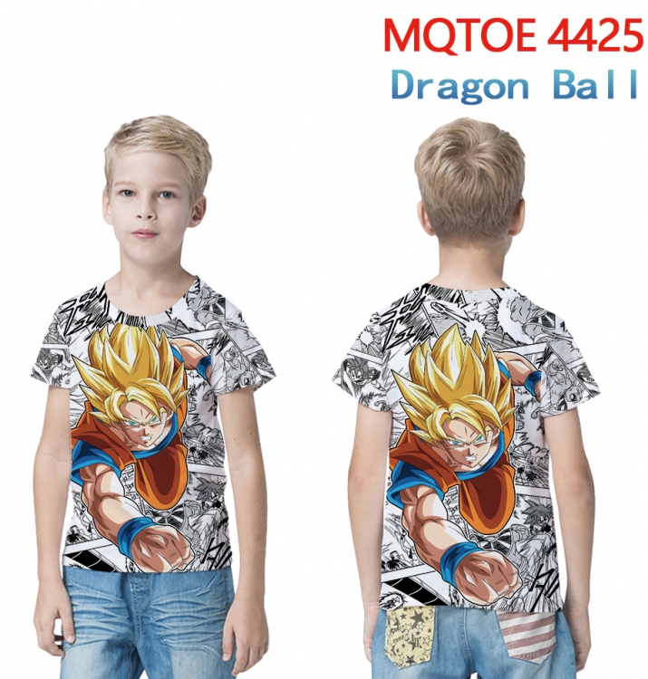 DRAGON BALL full-color printed short-sleeved T-shirt 60 80 100 120 140 160 6 sizes for children MQTOE-4425