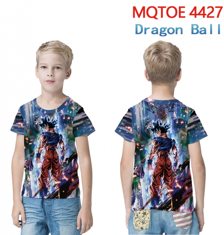 DRAGON BALL full-color printed short-sleeved T-shirt 60 80 100 120 140 160 6 sizes for children MQTOE-4427