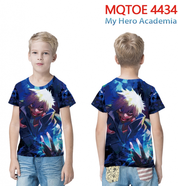 My Hero Academia full-color printed short-sleeved T-shirt 60 80 100 120 140 160 6 sizes for children MQTOE-4434