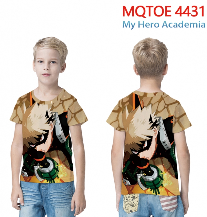 My Hero Academia full-color printed short-sleeved T-shirt 60 80 100 120 140 160 6 sizes for children MQTOE-4431