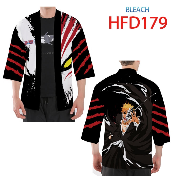 Bleach Anime peripheral full-color short kimono from S to 4XL HFD 179
