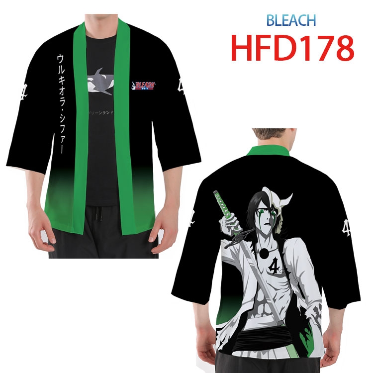 Bleach Anime peripheral full-color short kimono from S to 4XL HFD 178