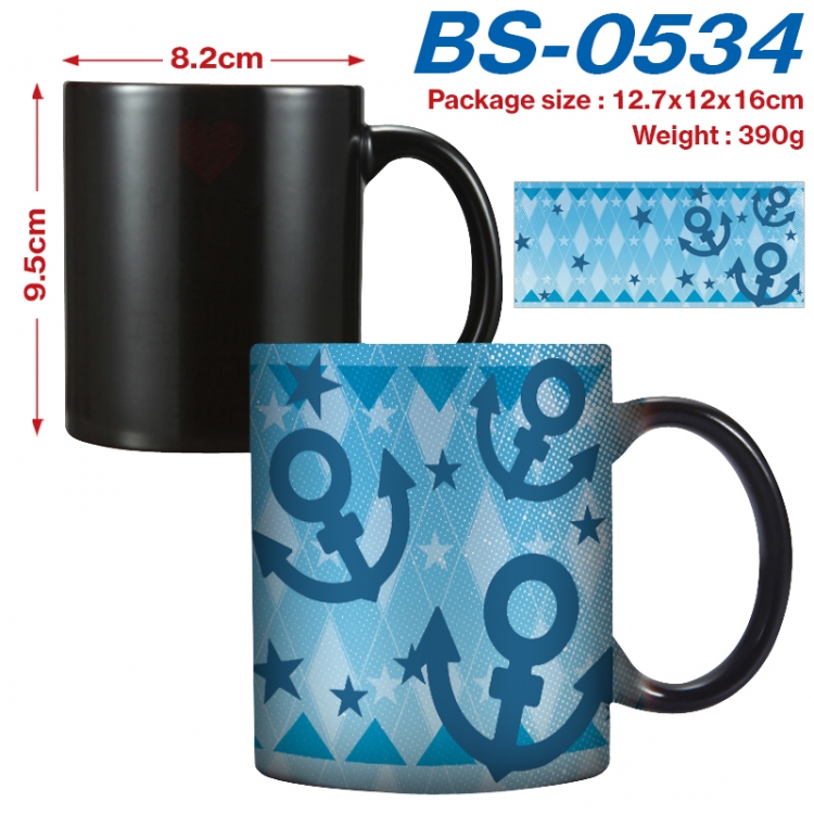 JoJos Bizarre Adventure Anime high-temperature color-changing printing ceramic mug 400ml BS-0534