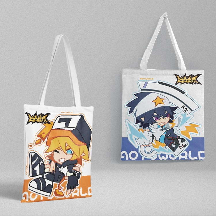 AOTU Anime peripheral canvas handbag gift bag large capacity shoulder bag 36x39cm price for 2 pcs