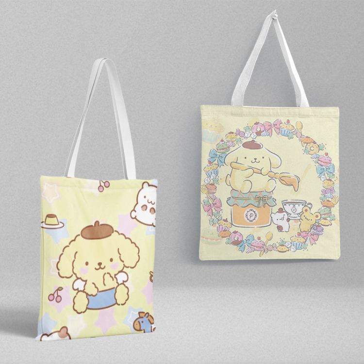 Pudding dog Anime peripheral canvas handbag gift bag large capacity shoulder bag 36x39cm price for 2 pcs